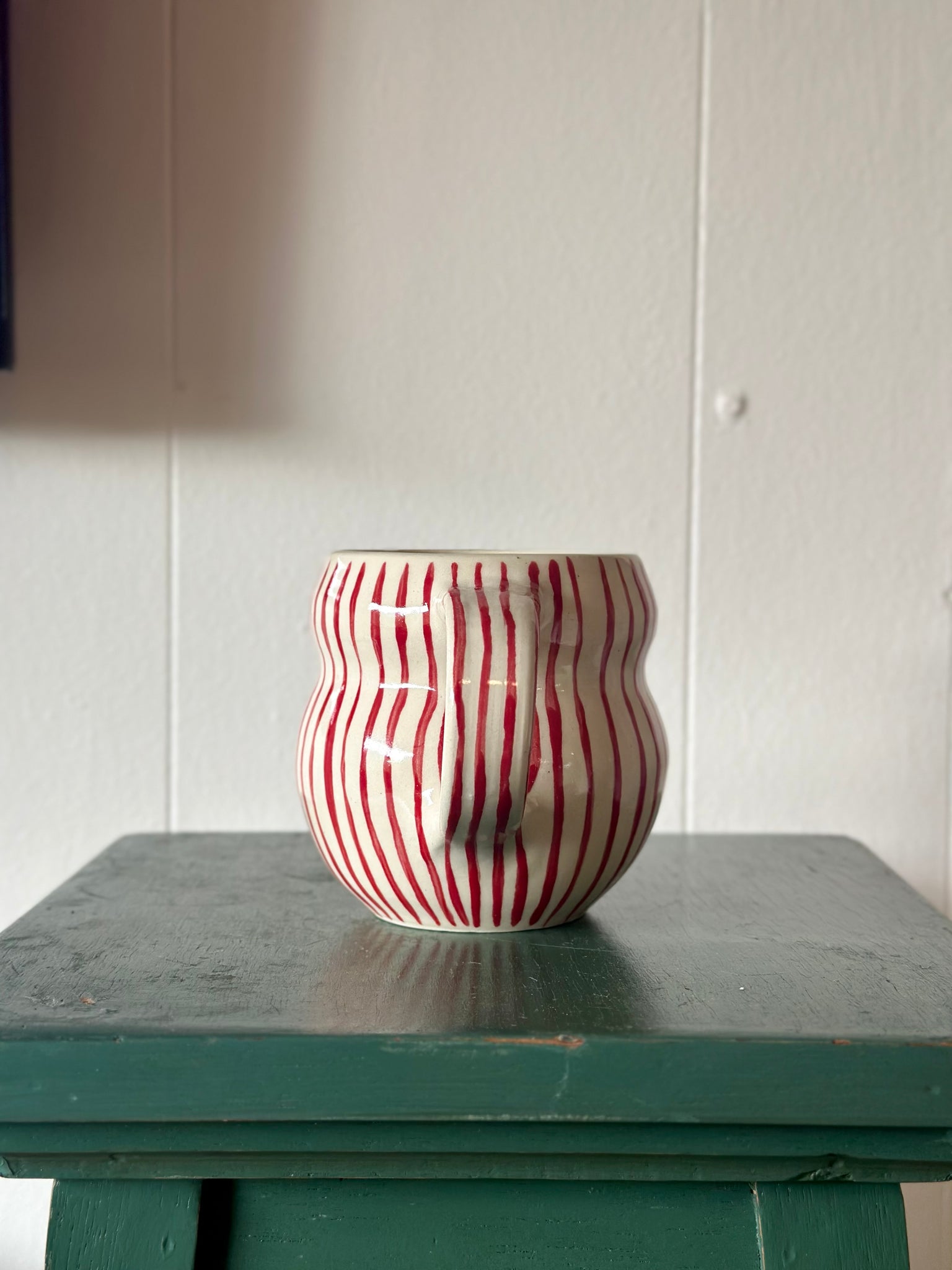 penny for your thoughts pinstripe mug