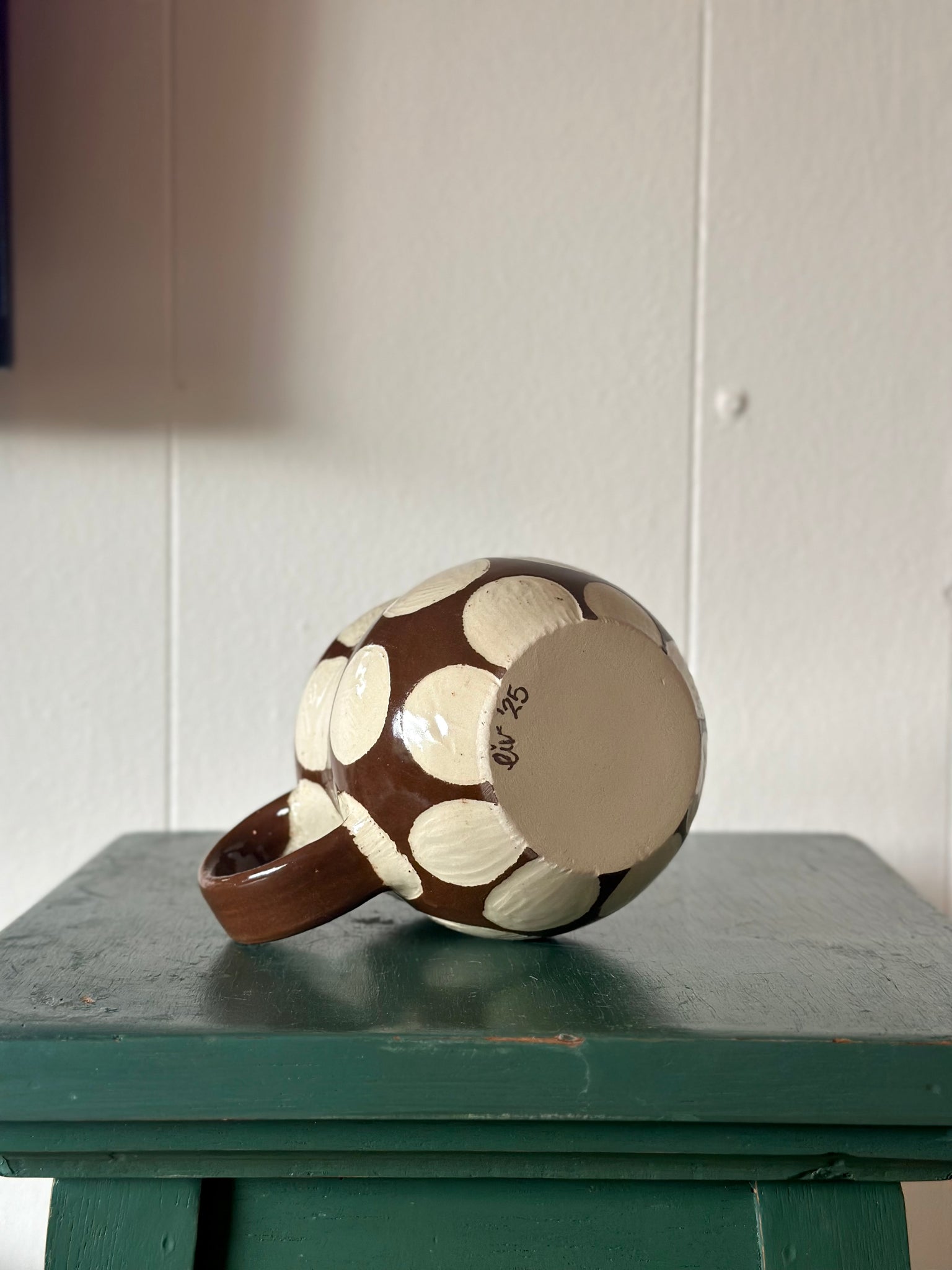 head in the polka dots mug