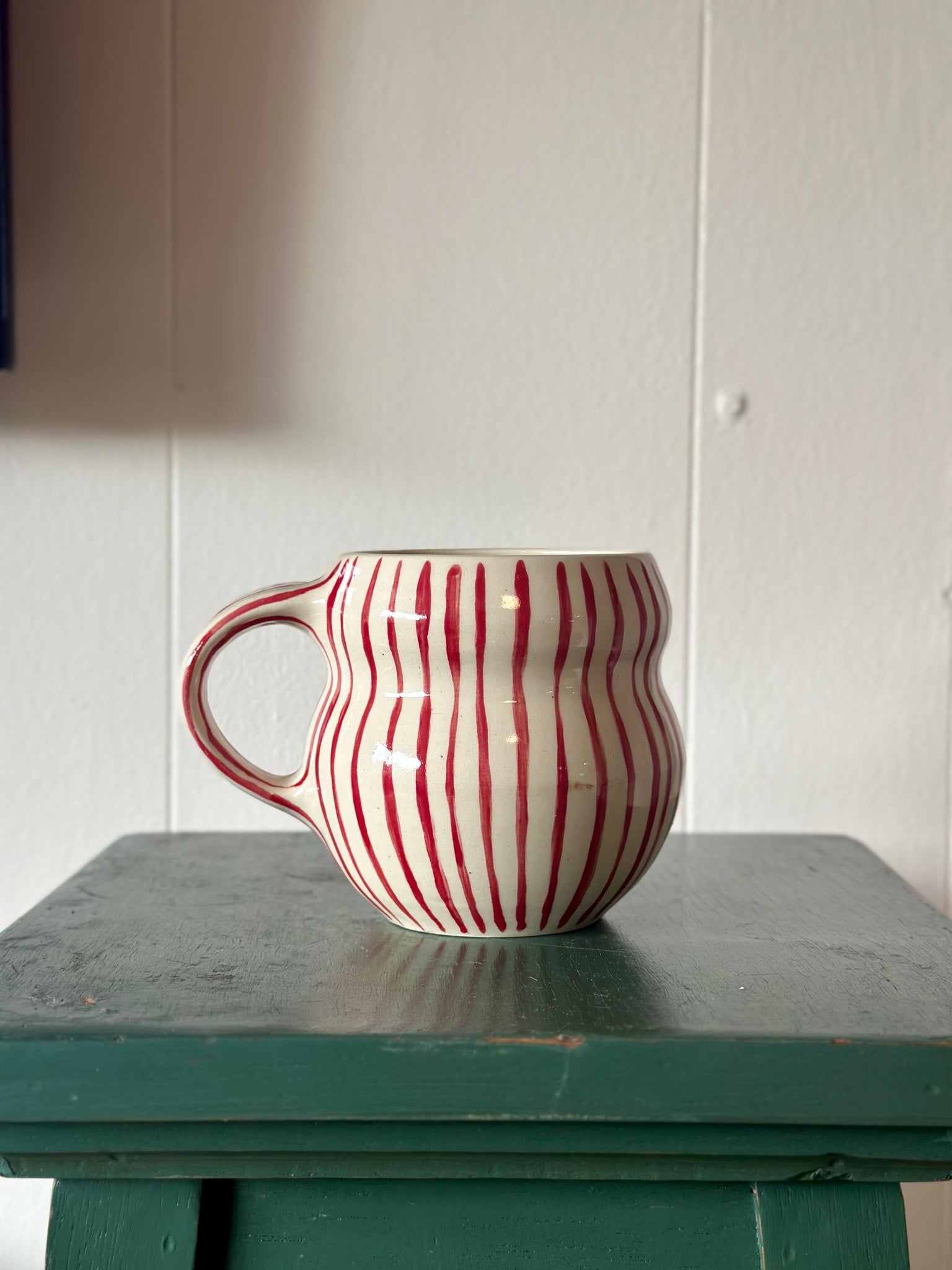 penny for your thoughts pinstripe mug