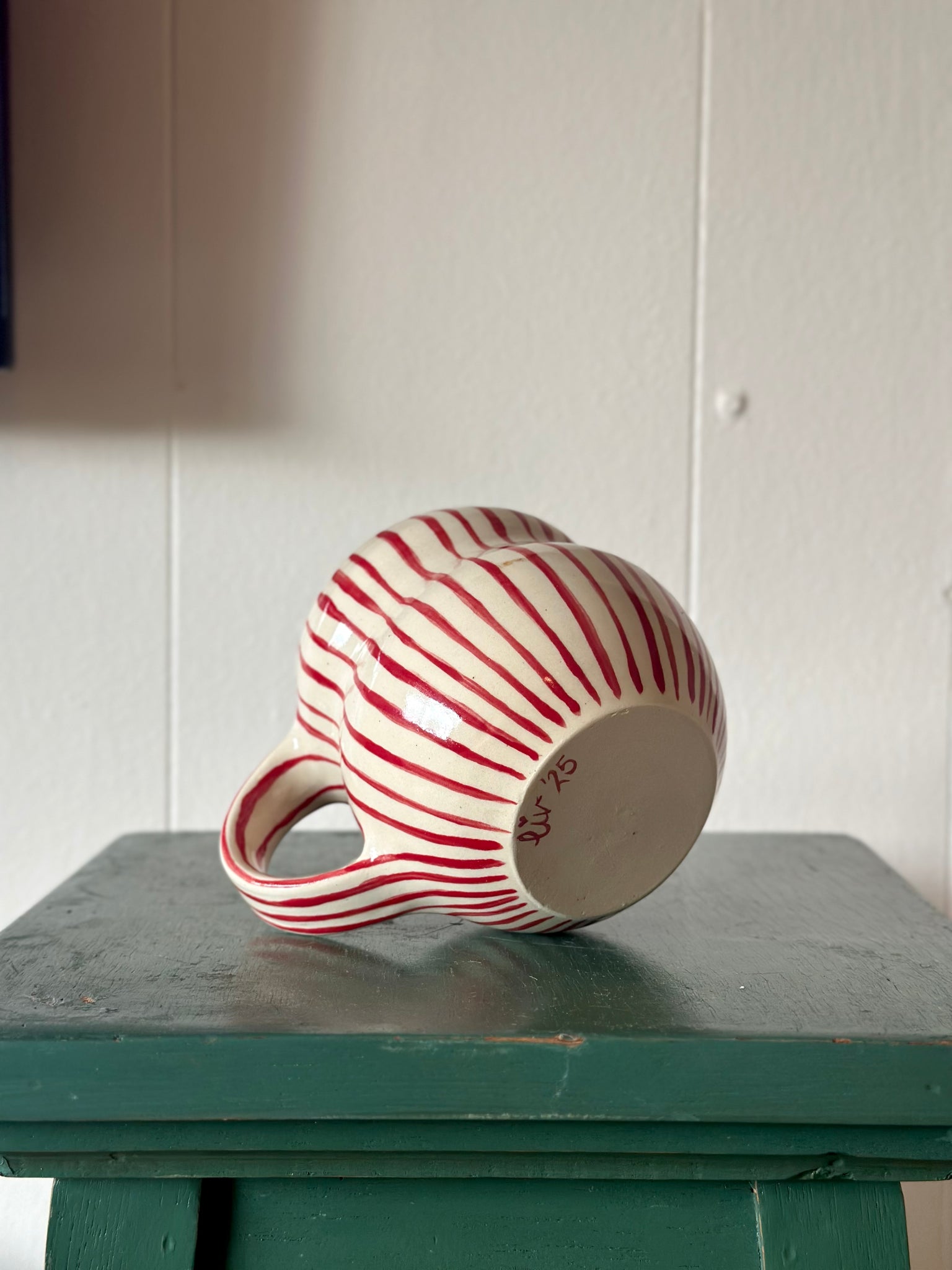 penny for your thoughts pinstripe mug